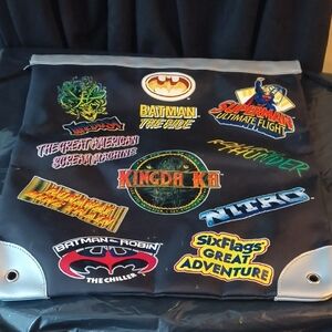 Six Flags - DC Comics + Amusement Ride Logos - Limited Edition Canvas Lace Bag